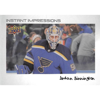 Insertní karty - Binnington Jordan - 2022-23 Upper Deck Instant Impressions No.26