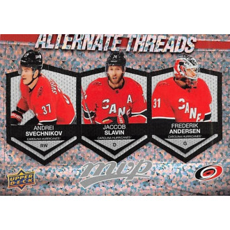 Insertní karty - Svechnikov Andrei, Slavin Jaccob, Andersen Frederik - 2023-24 MVP Alternate Threads No.13