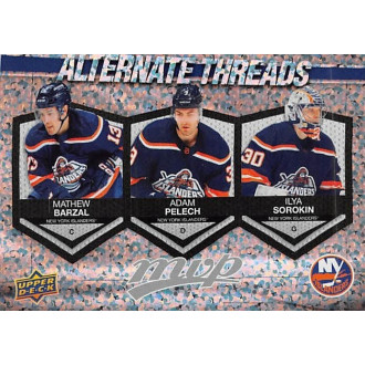 Insertní karty - Barzal Mathew, Pelech Adam, Sorokin Ilya - 2023-24 MVP Alternate Threads No.14