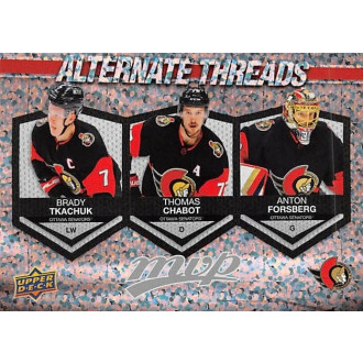 Insertní karty - Chabot Thomas, Forsberg Anton, Tkachuk Brady - 2023-24 MVP Alternate Threads No.19