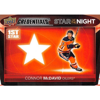 Insertní karty - McDavid Connor - 2021-22 Credentials 1st Star of the Night No.1