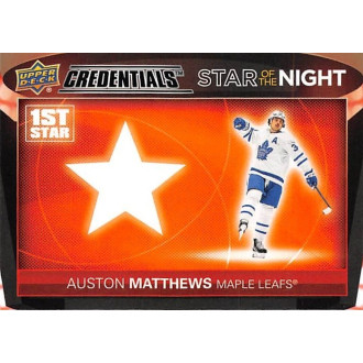 Insertní karty - Matthews Auston - 2021-22 Credentials 1st Star of the Night No.4