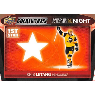 Insertní karty - Letang Kris - 2021-22 Credentials 1st Star of the Night No.5