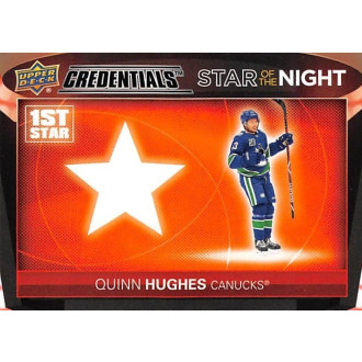 Insertní karty - Hughes Quinn - 2021-22 Credentials 1st Star of the Night No.8