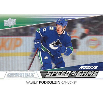 Insertní karty - Podkolzin Vasily - 2021-22 Credentials Speed of the Game Rookies No.8