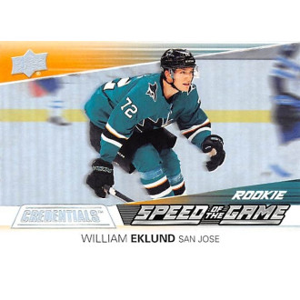 Insertní karty - Eklund William - 2021-22 Credentials Speed of the Game Rookies No.14