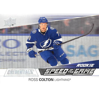 Insertní karty - Colton Ross - 2021-22 Credentials Speed of the Game Rookies No.18