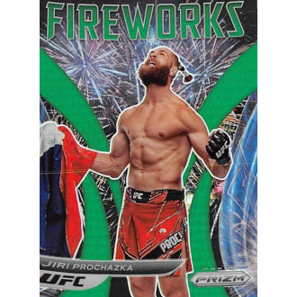 UFC - Procházka Jiří - 2022 Prizm UFC Fireworks Green Prizm No.13