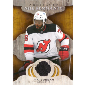 Jersey karty - Subban P.K. - 2021-22 Artifacts NHL Remnants black No.NR-PS