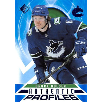 Insertní karty - Boeser Brock - 2020-21 SP Authentic Profiles Blue No.AP6