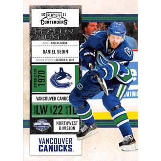 Řadové karty - Sedin Daniel - 2010-11 Playoff Contenders No.99