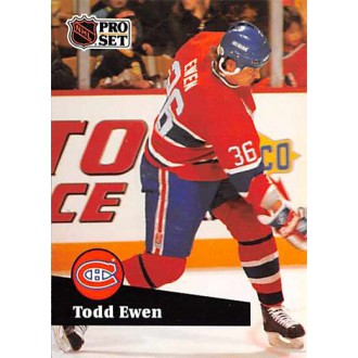 Řadové karty - Ewen Todd - 1991-92 Pro Set French No.419