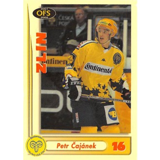 Extraliga OFS - Čajánek Petr - 2001-02 OFS Insert RED žlutá No.RE18D